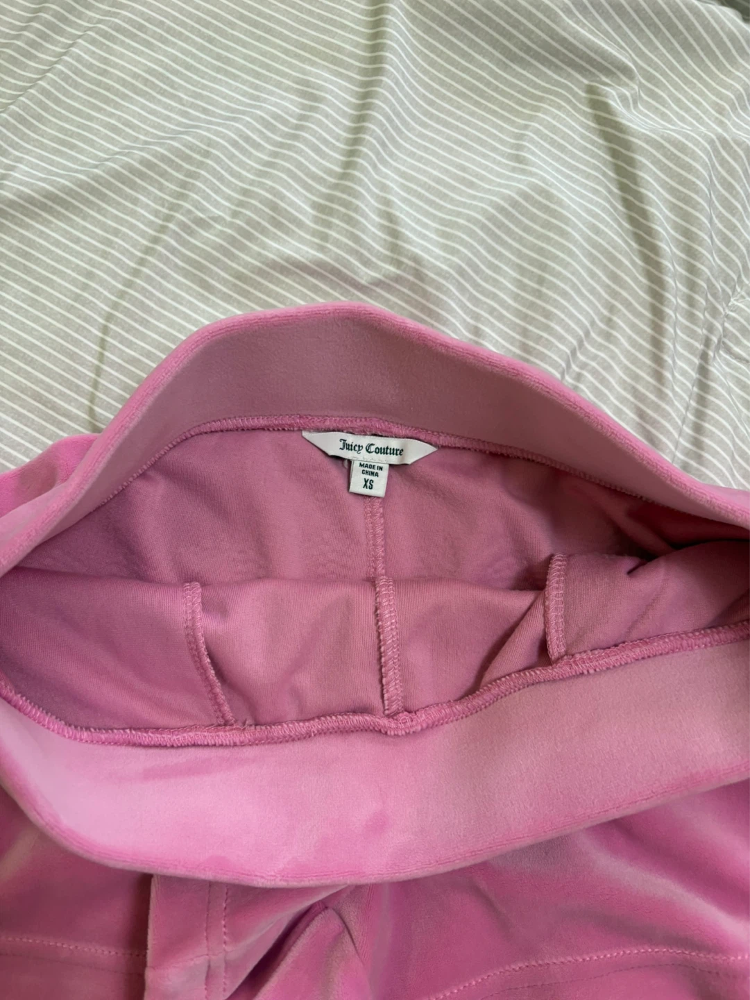 Juicy Couture Pink Velour Shorts with Rhinestones - photo 2