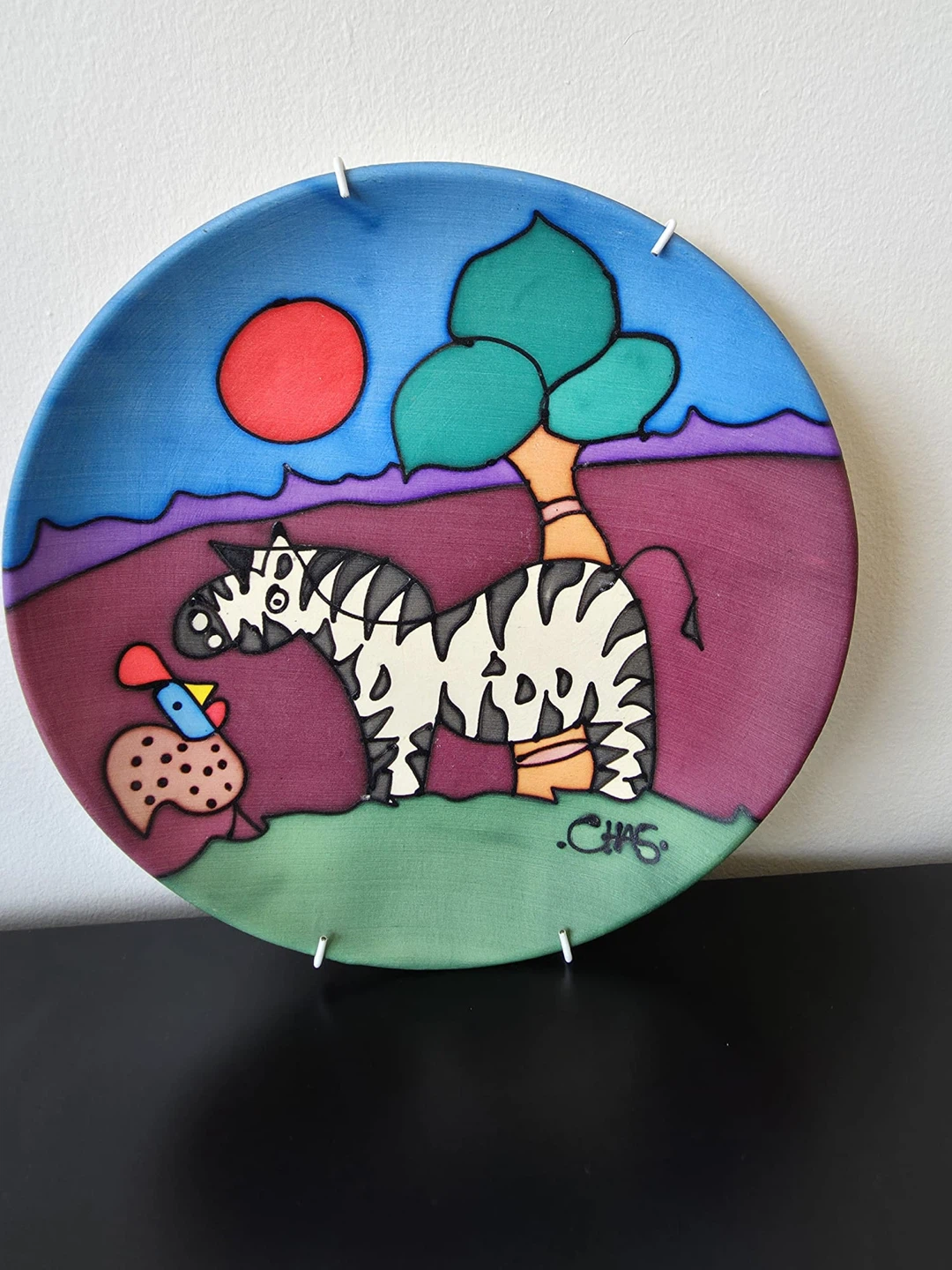 Decorative Plates - Lion & Zebra Artwork - photo 2