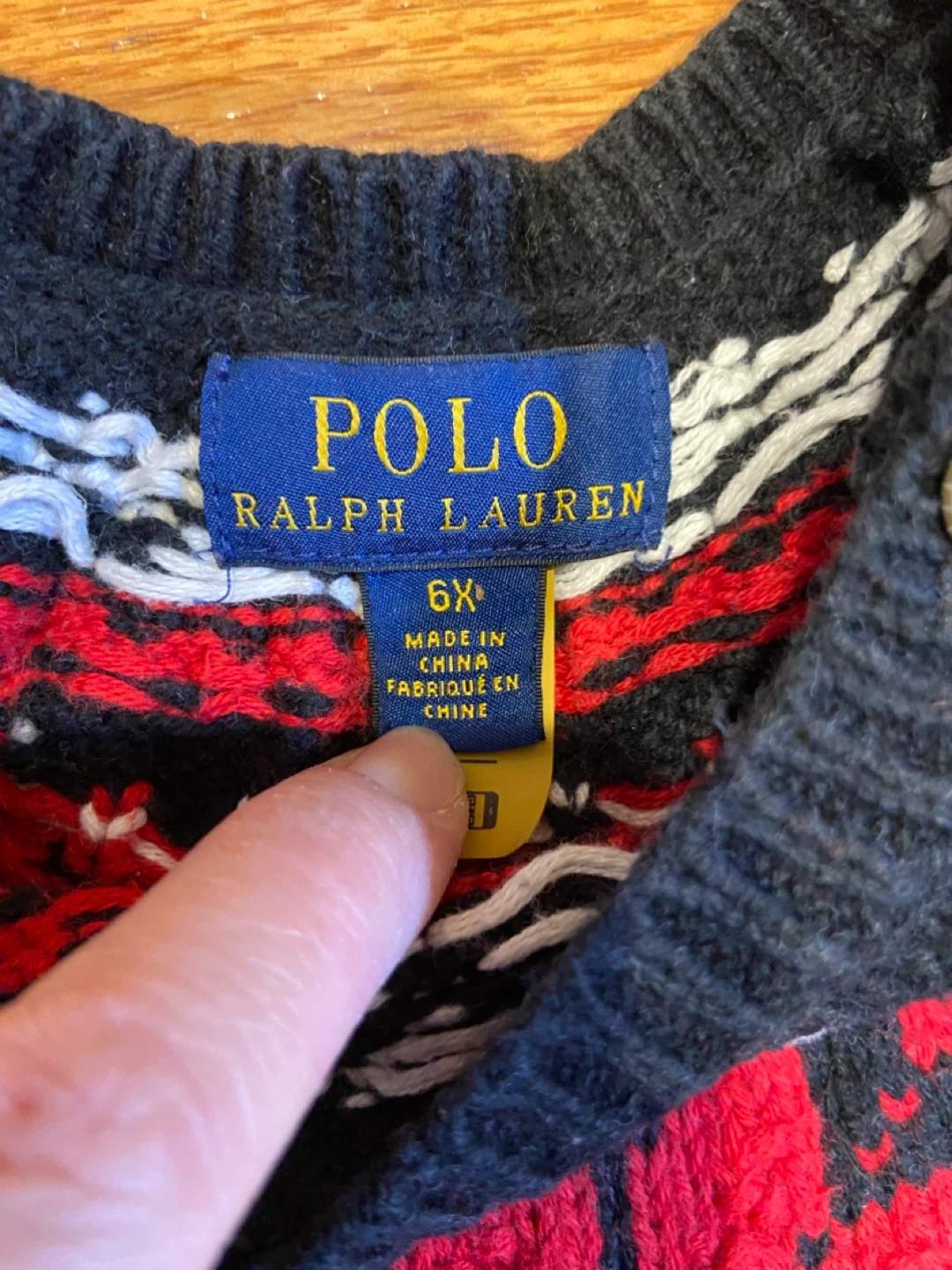 Polo Ralph Lauren "Let It Snow" Fair Isle Sweater Size 6X