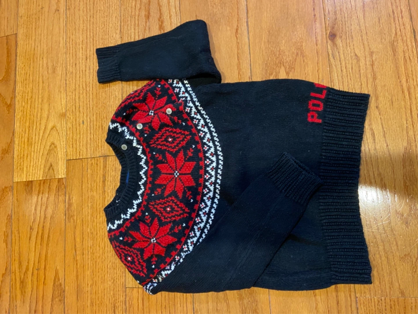 Polo Ralph Lauren "Let It Snow" Fair Isle Sweater Size 6X - photo 2