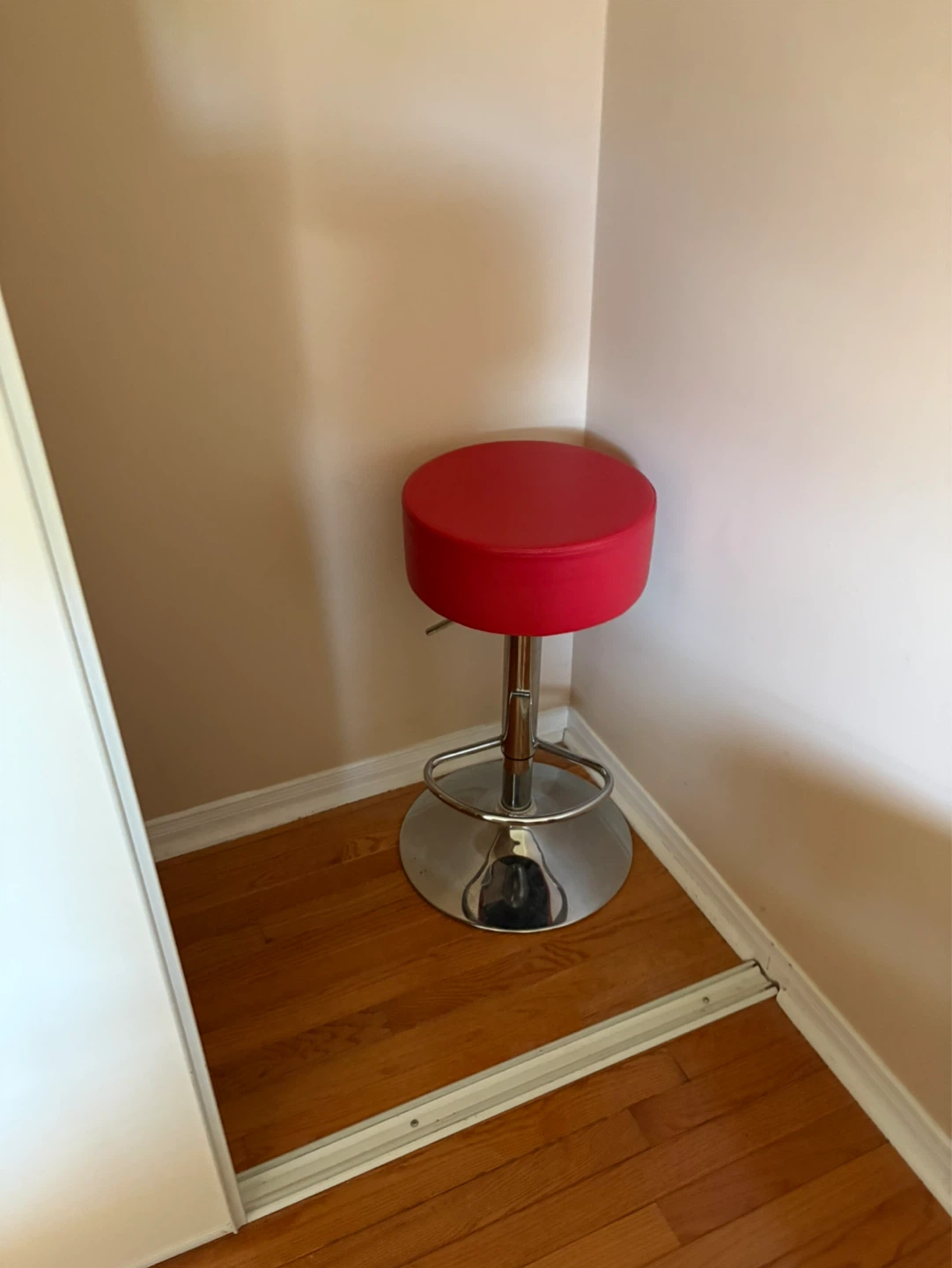Red Adjustable Bar Stool