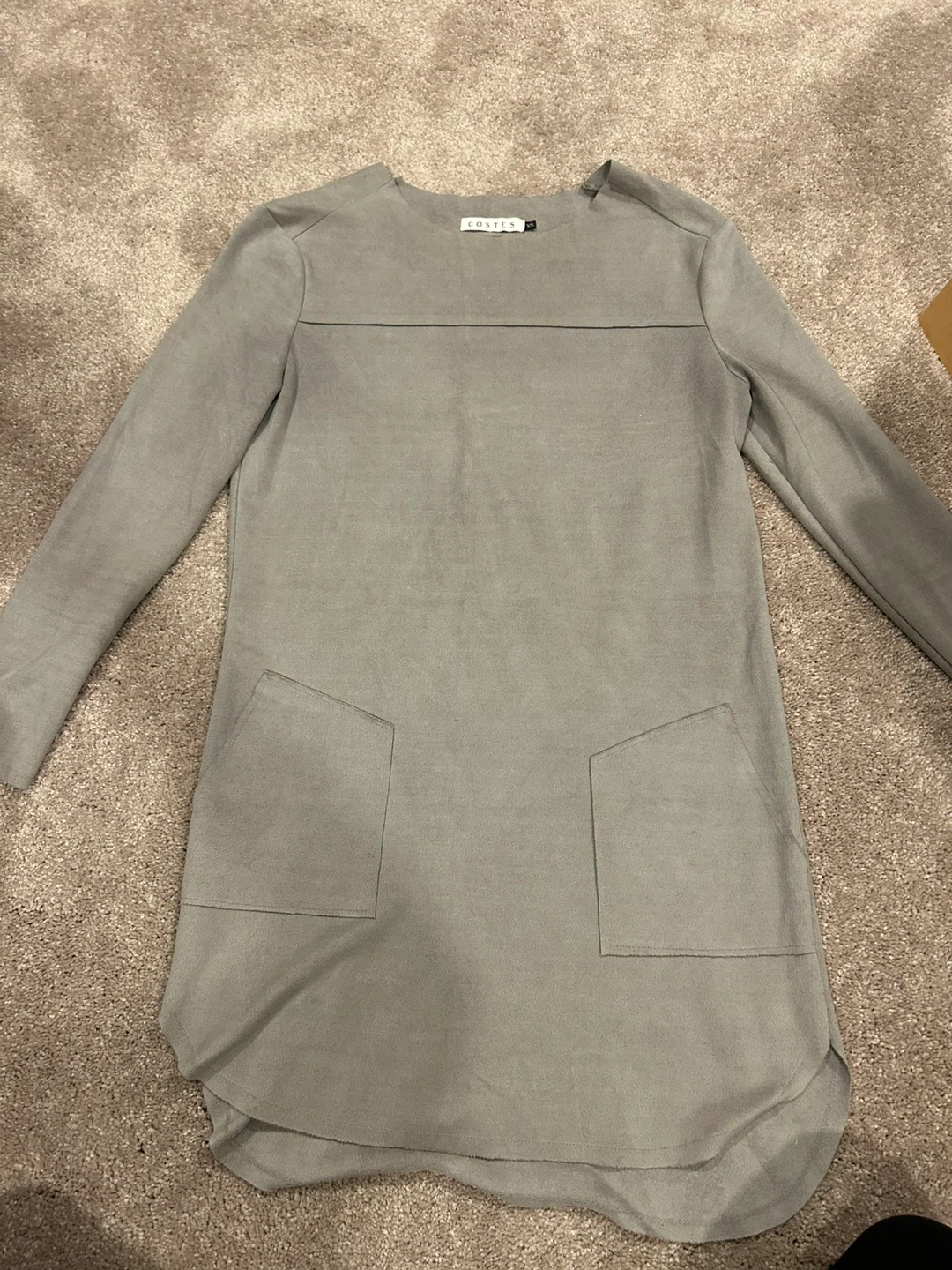 Costes grey long sleeve tunic dress