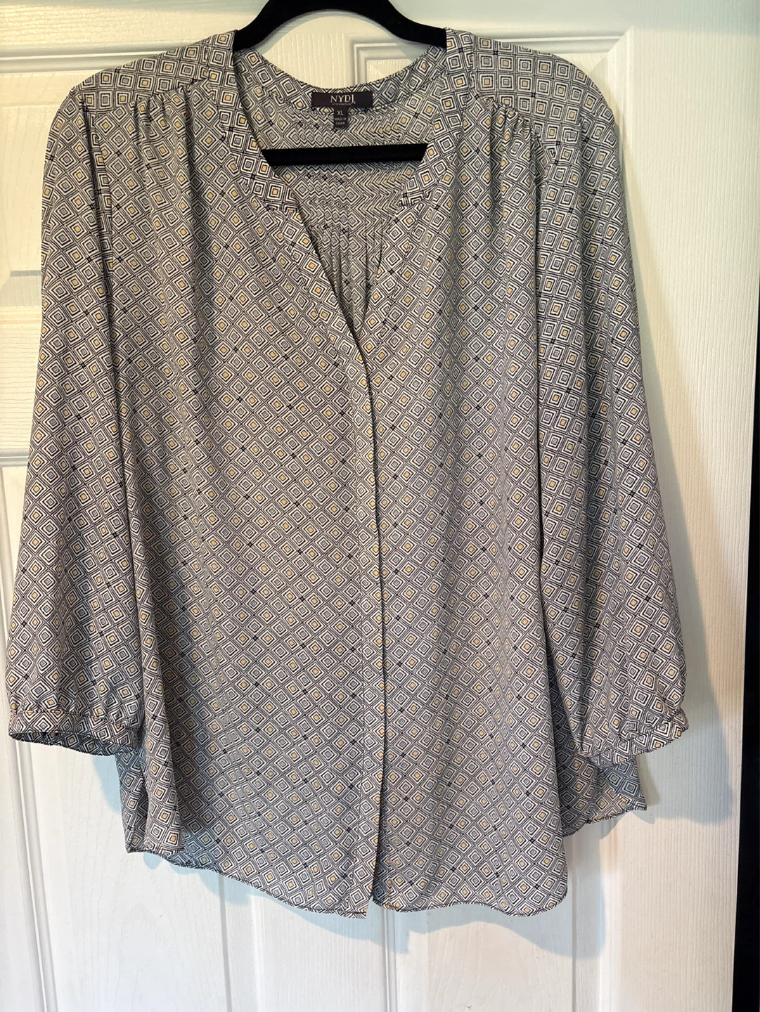NYDJ Geometric Print Blouse XL