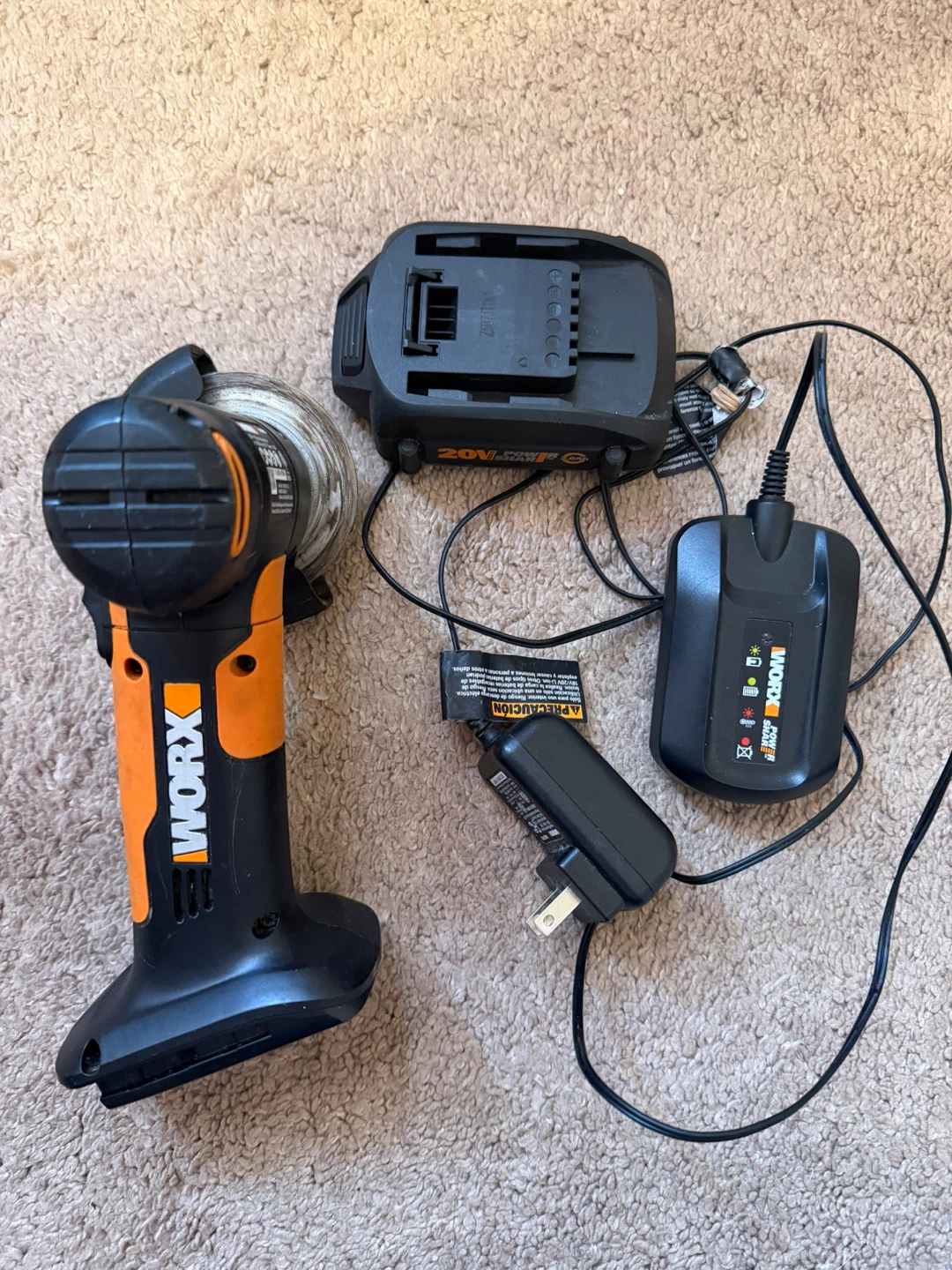 WORX WX801L 20V Max Lithium Ion Angle Grinder