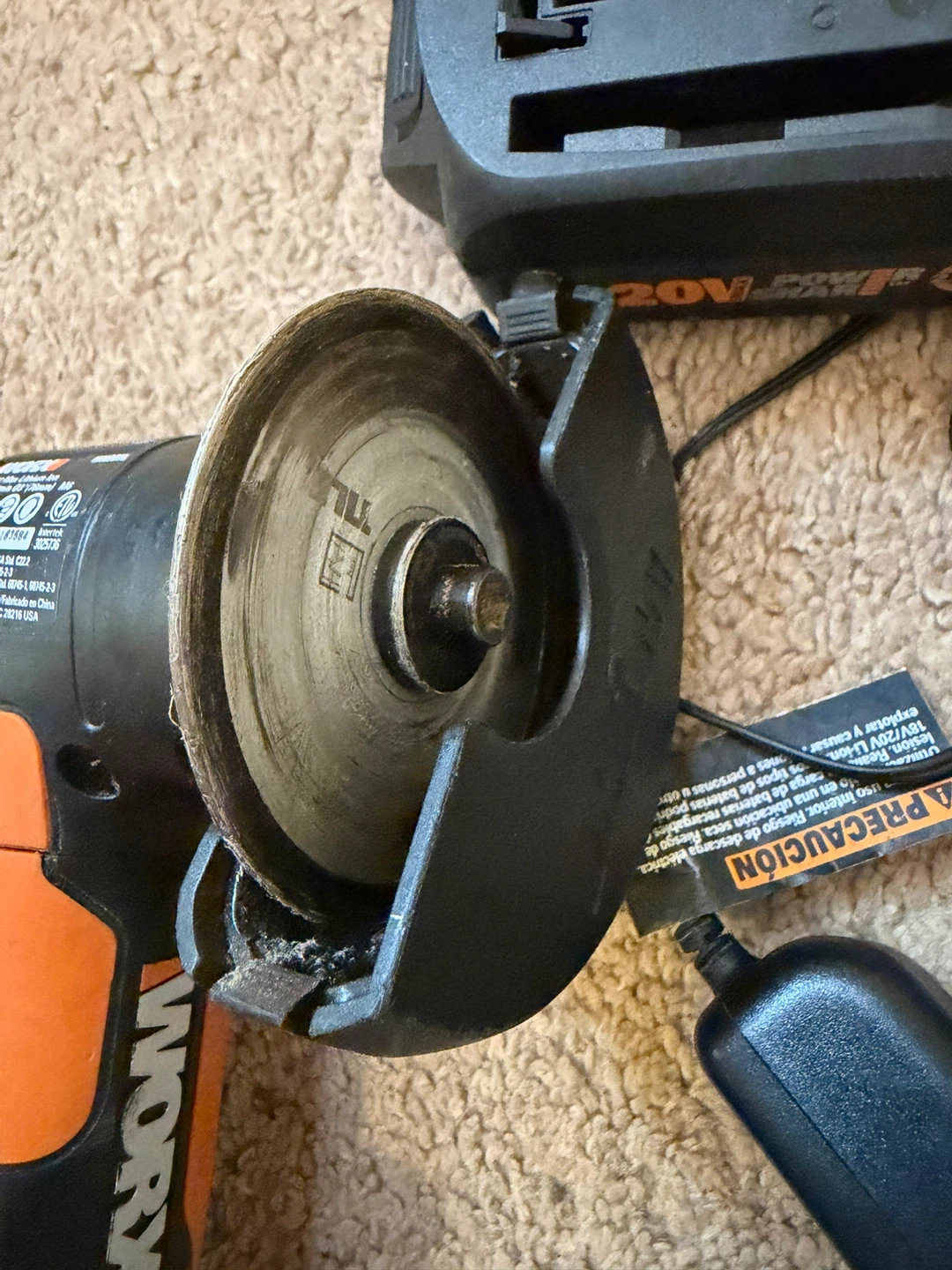 WORX WX801L 20V Max Lithium Ion Angle Grinder - photo 2