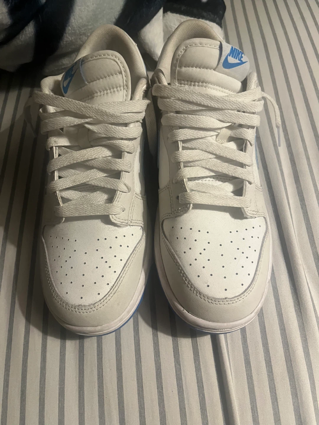 Nike Dunk Low White Blue Sneakers - photo 2