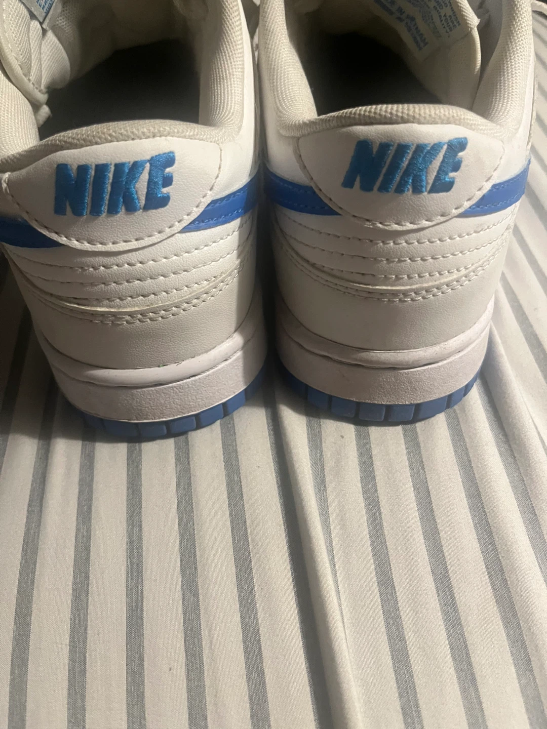 Nike Dunk Low White Blue Sneakers - photo 3