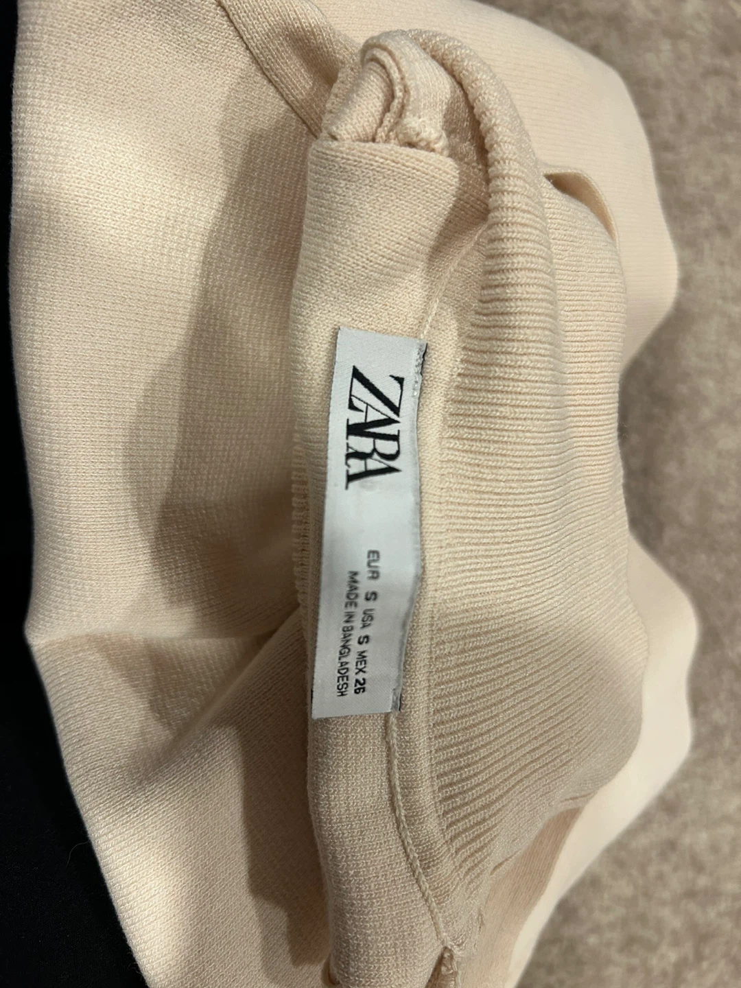 ZARA Beige Turtleneck Sleeveless Crop Top - photo 3