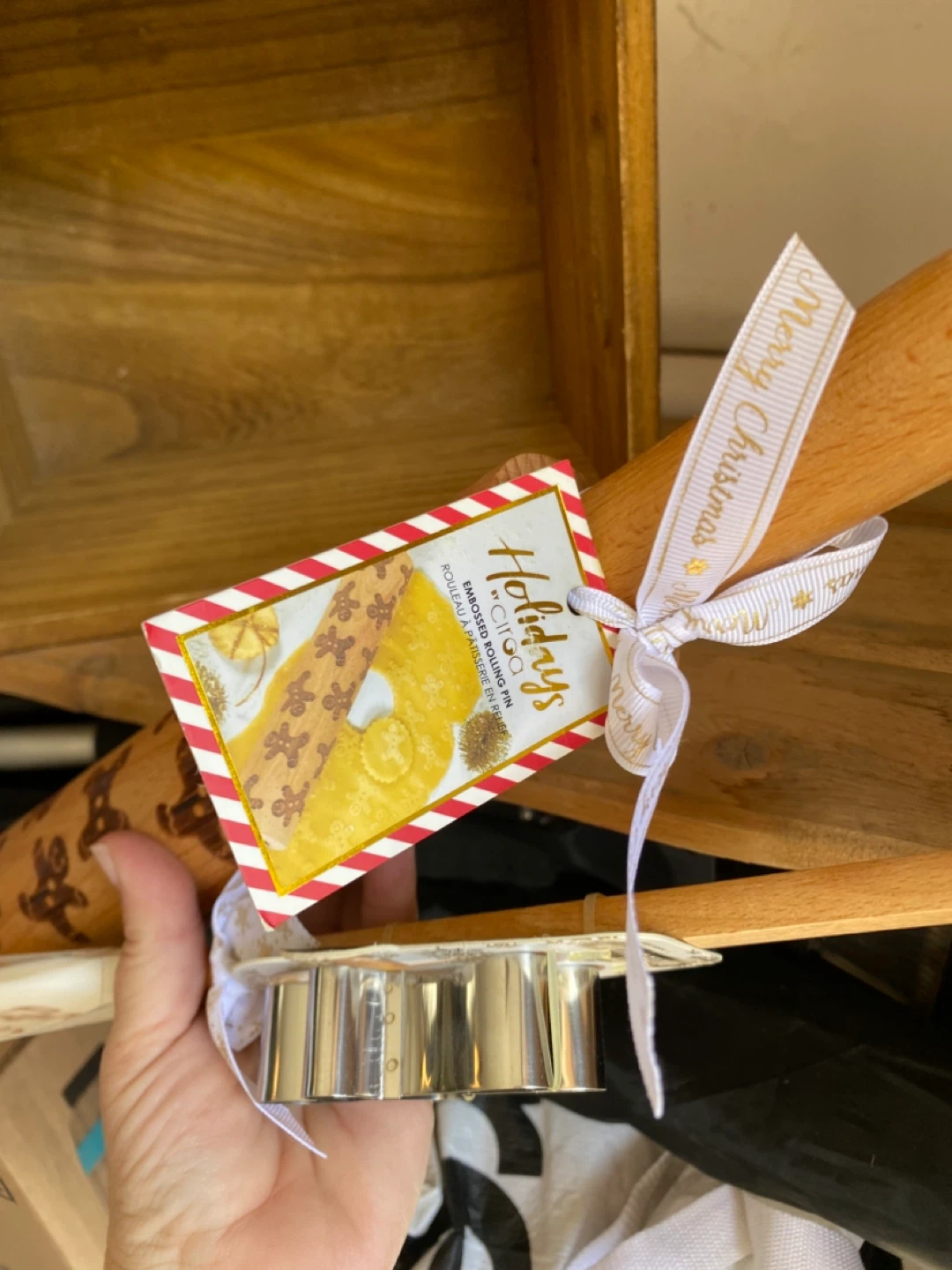 Homesense Gingerbread Man Rolling Pin & Spatula Set - photo 4