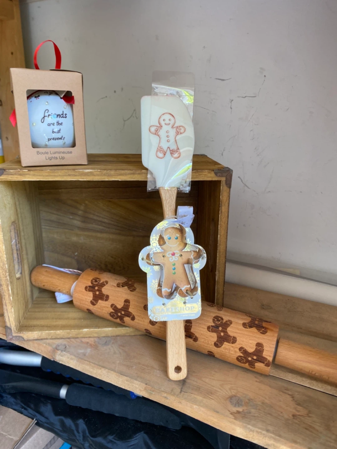 Homesense Gingerbread Man Rolling Pin & Spatula Set