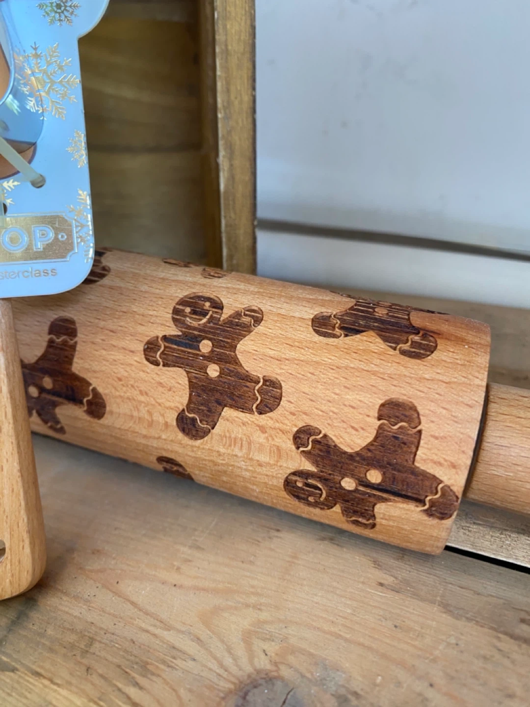 Homesense Gingerbread Man Rolling Pin & Spatula Set - photo 2