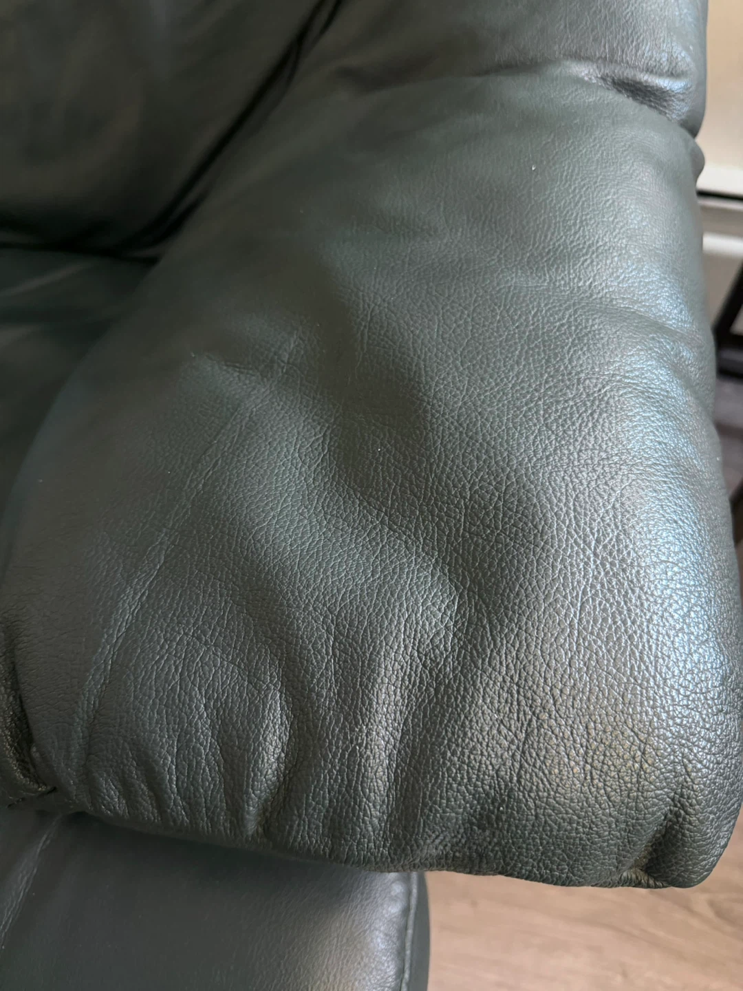 Green Leather Sofa - photo 5
