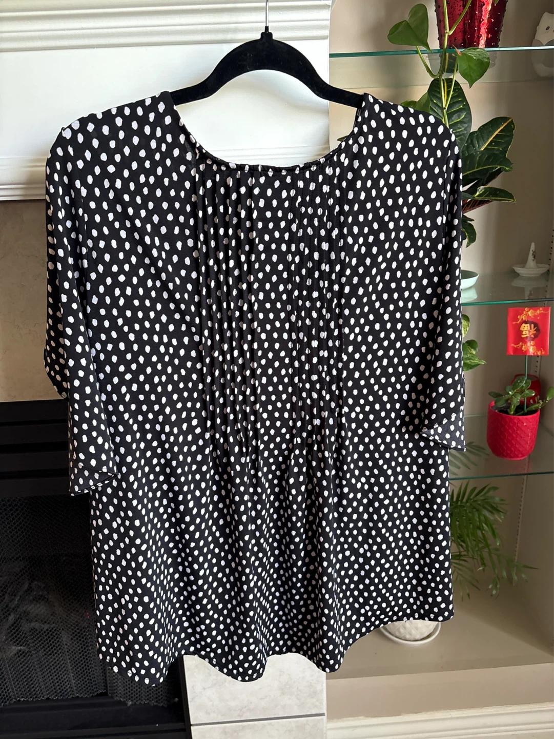 FIVE CROWNS Black & White Polka Dot Blouse - photo 3