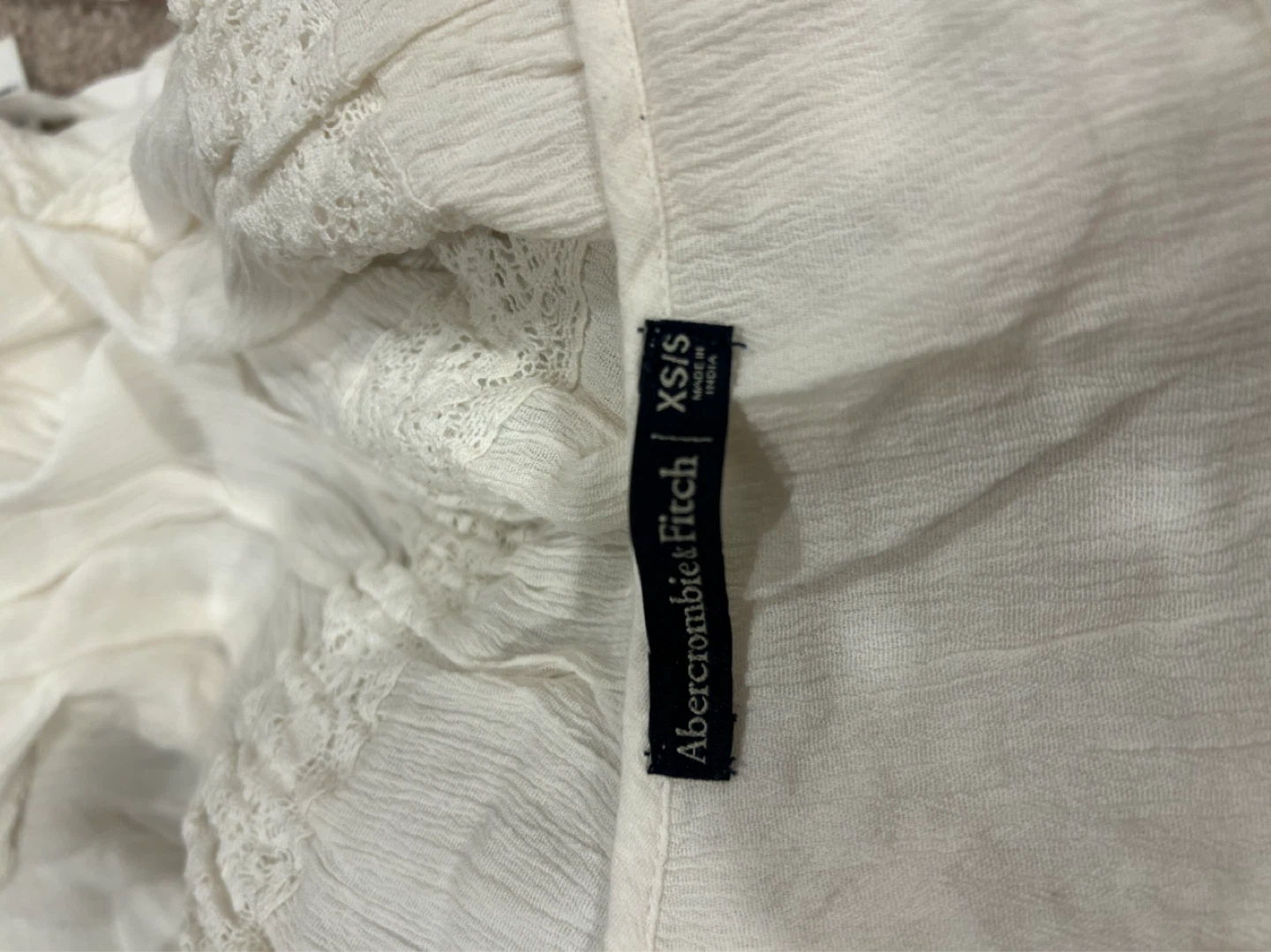Abercrombie & Fitch White Lace Trim Dress - photo 3