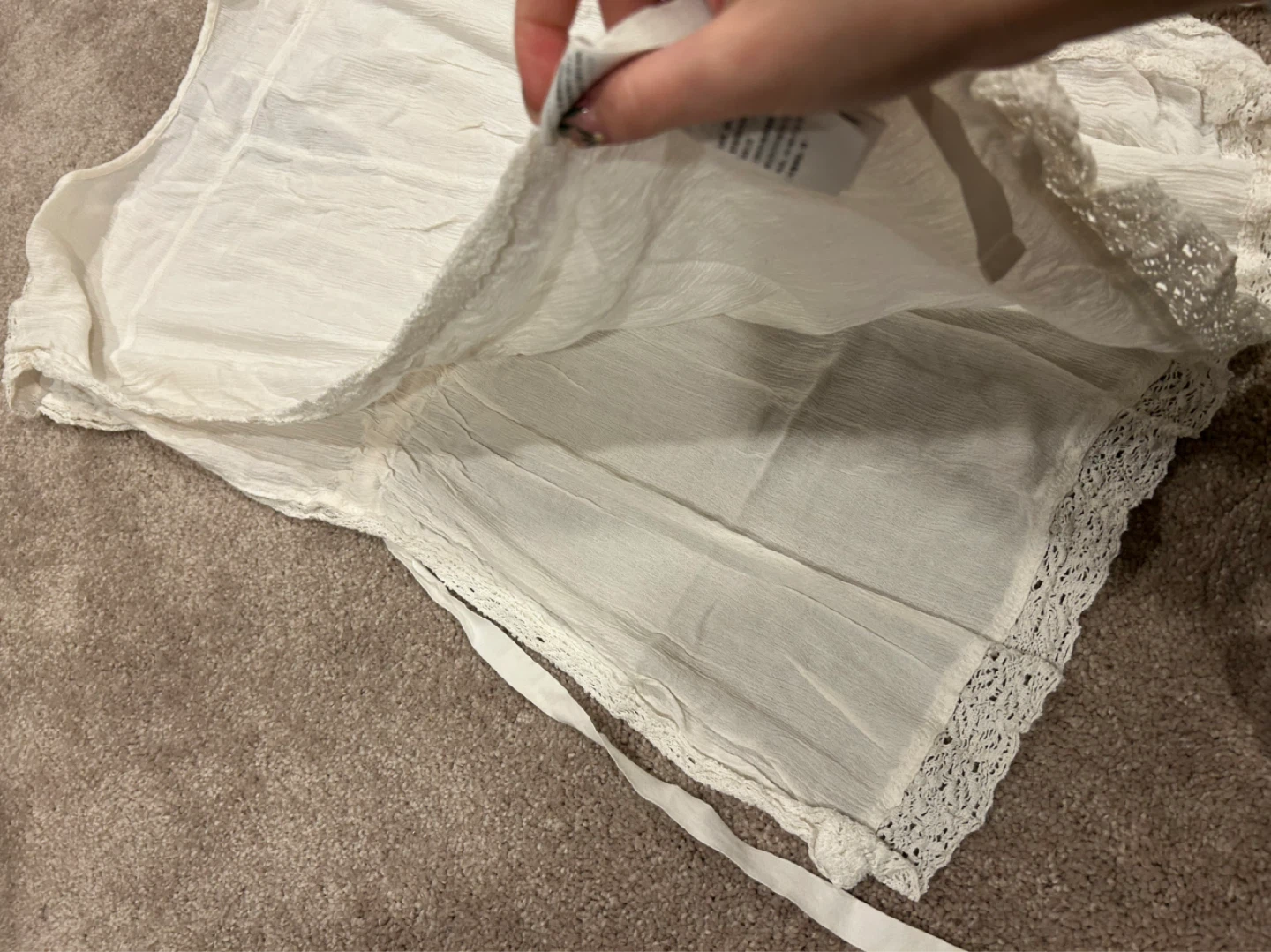 Abercrombie & Fitch White Lace Trim Dress - photo 4
