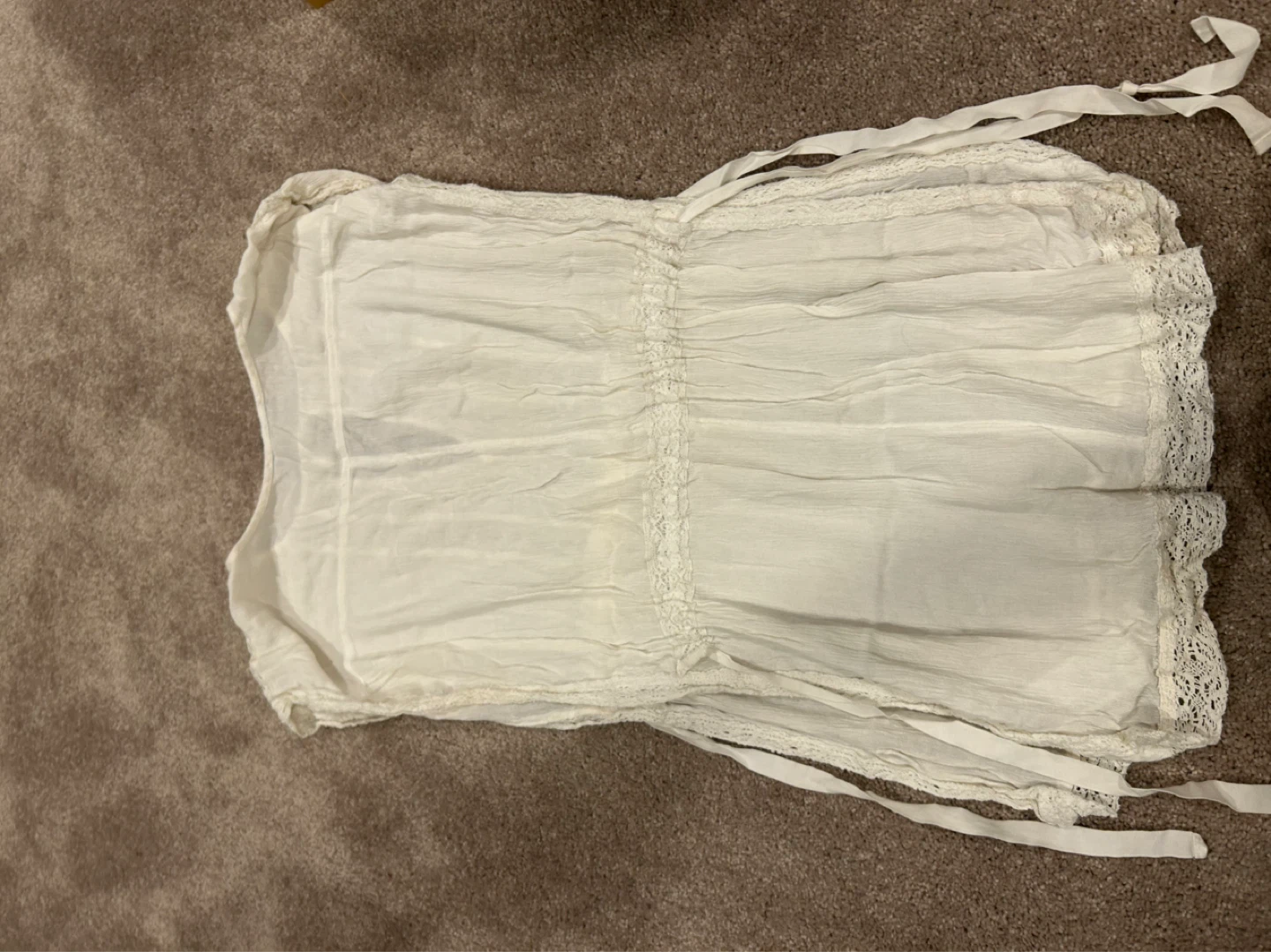 Abercrombie & Fitch White Lace Trim Dress - photo 2
