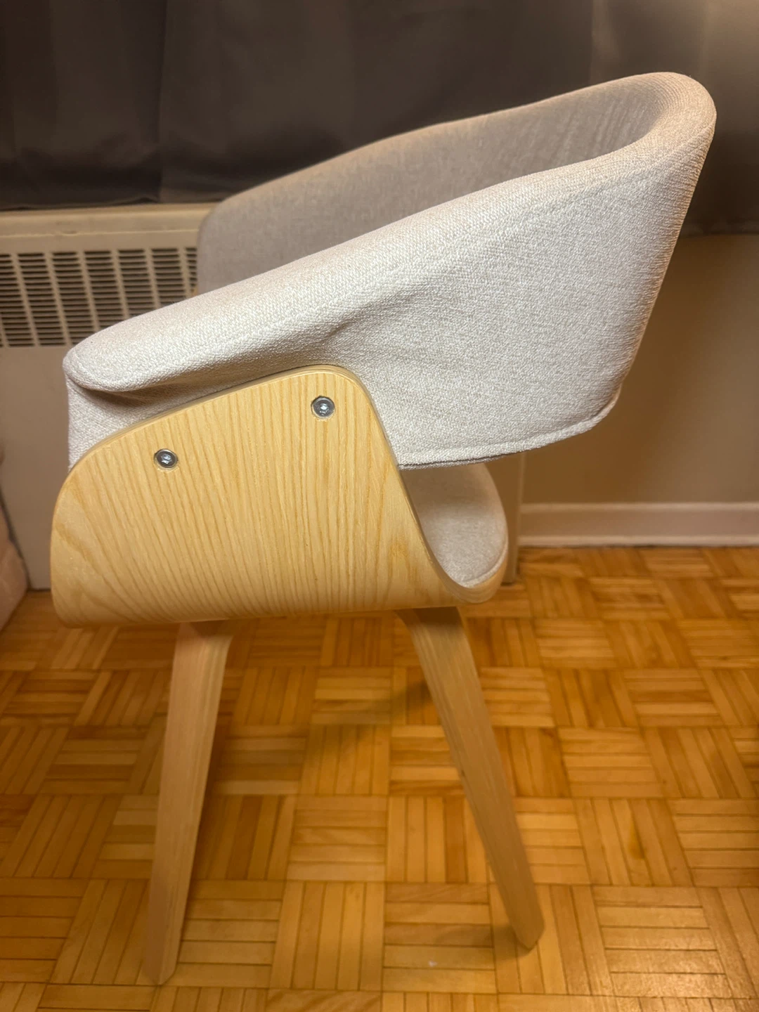 Accent Chair - fabric upholstery with wooden base - photo 2