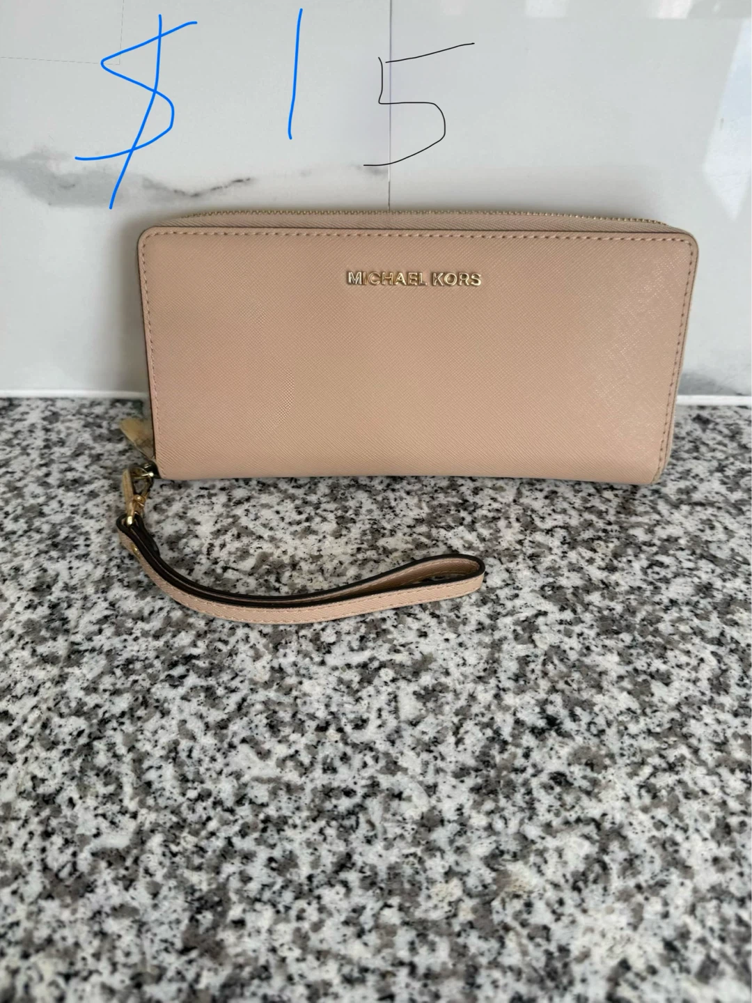 Michael Kors Pink Saffiano Leather Zip Around Wallet - photo 2