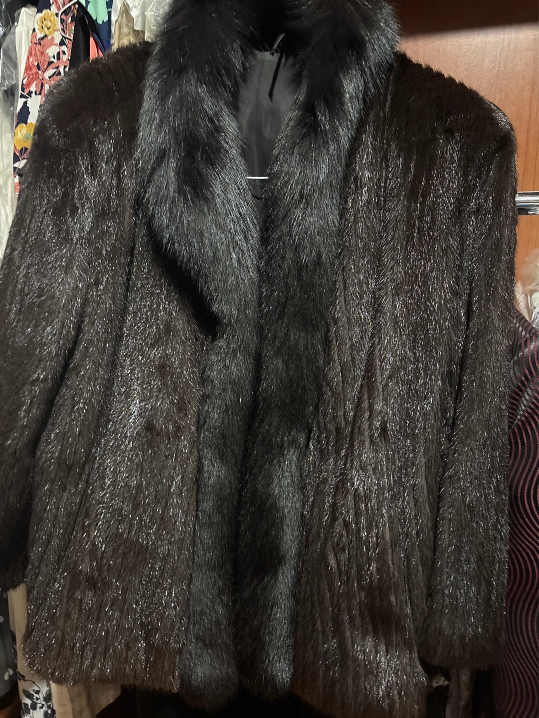 Women's Dark Brown Faux Fur Coat