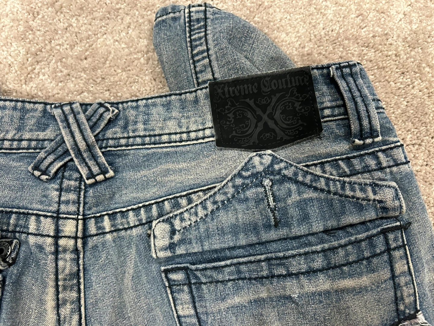Xtreme Couture Distressed Denim Jeans - photo 3
