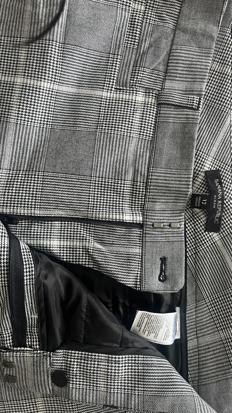 Banana Republic Plaid Sloan Pants Size 12 - photo 2