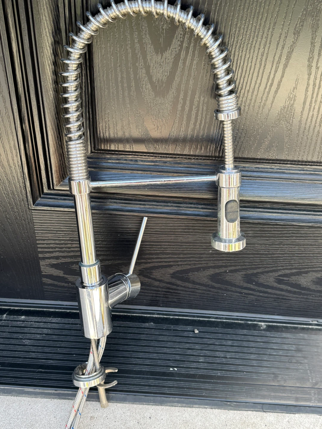 Chrome Kitchen Faucet with Pull-Down Sprayer