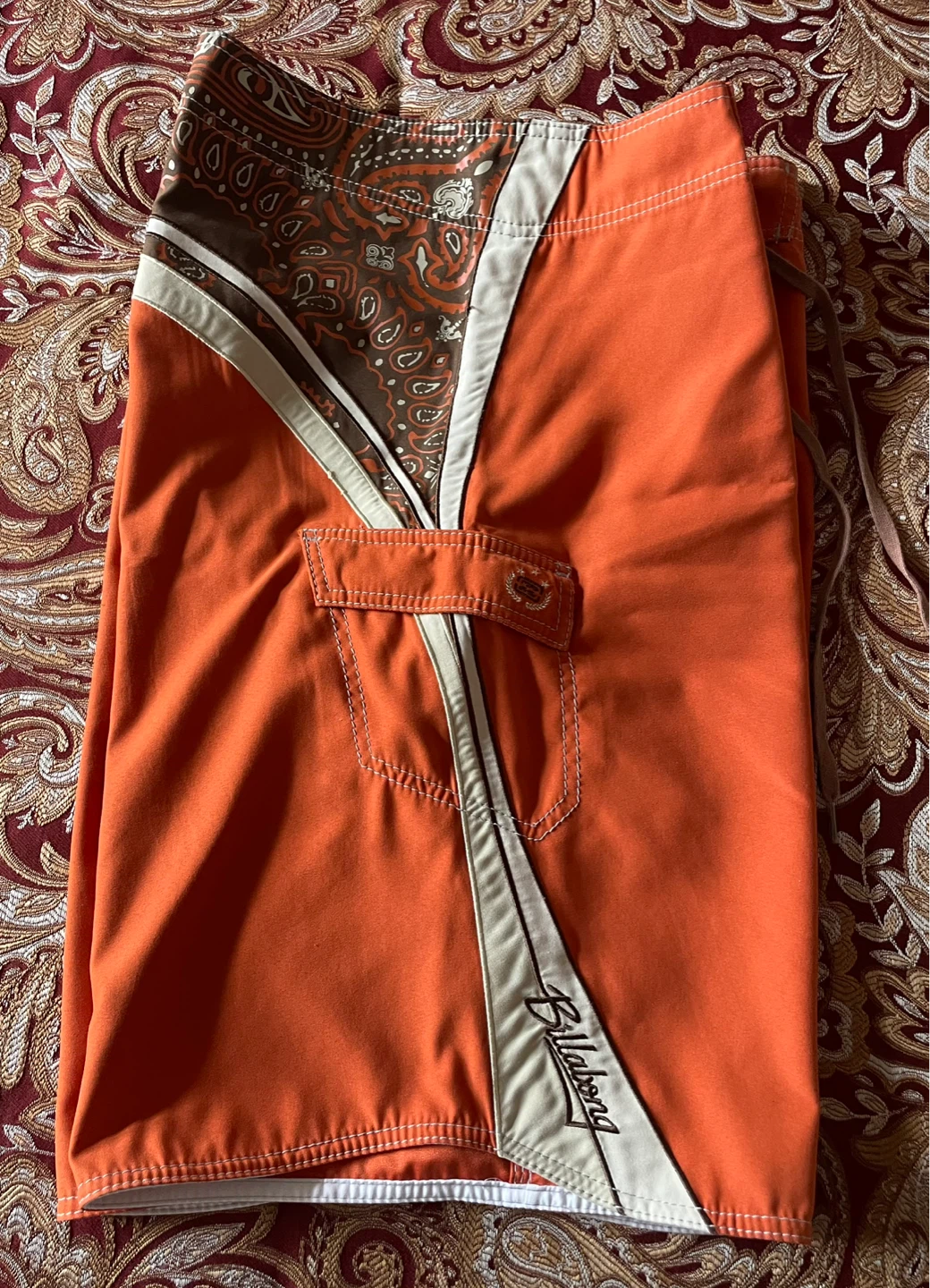Billabong Orange Mark Occhilupo Signature Board Shorts - photo 5