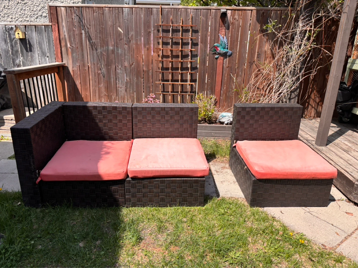 Outdoor Wicker Sectional Sofa with Cushions - photo 2