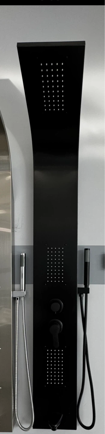 Black Shower Tower Panel