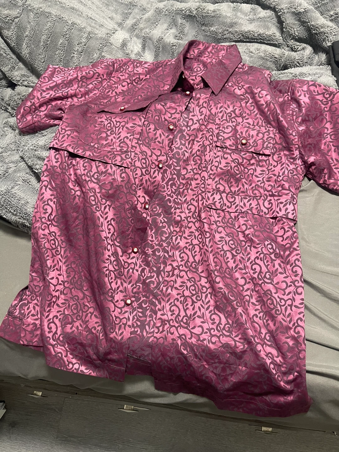 Men’s African print button-up shirt with a floral pattern - photo 2