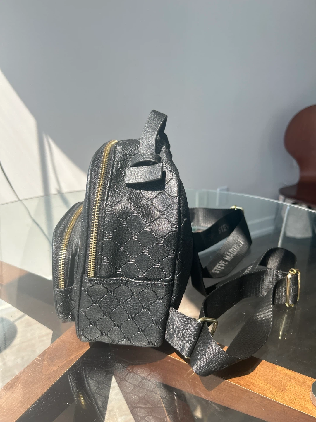 Steve Madden Black Quilted Mini Backpack with Cardholder - photo 2
