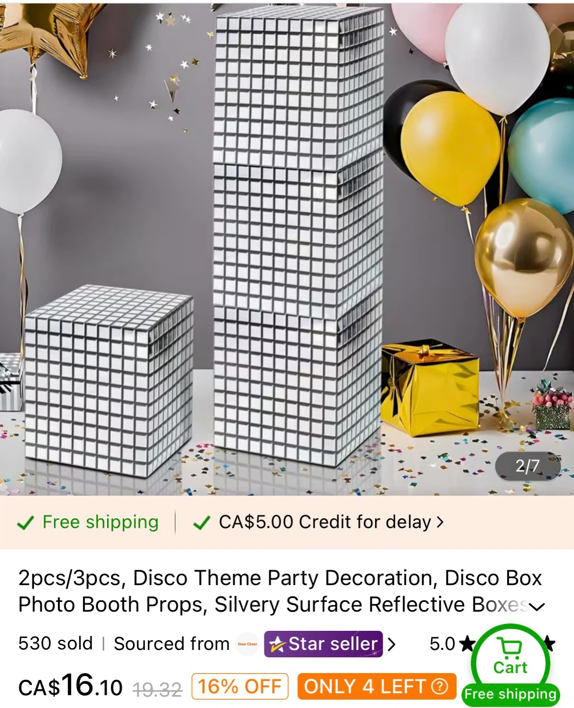 4 Disco Theme Party Decoration Boxes - photo 2