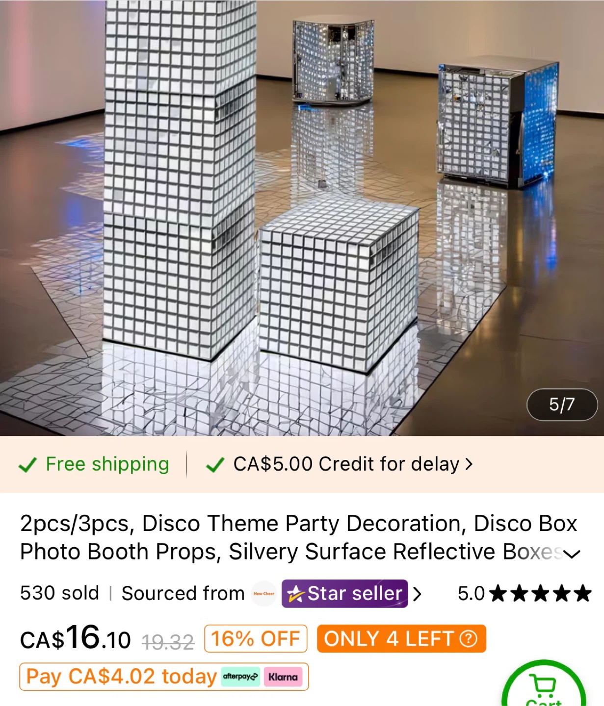 4 Disco Theme Party Decoration Boxes