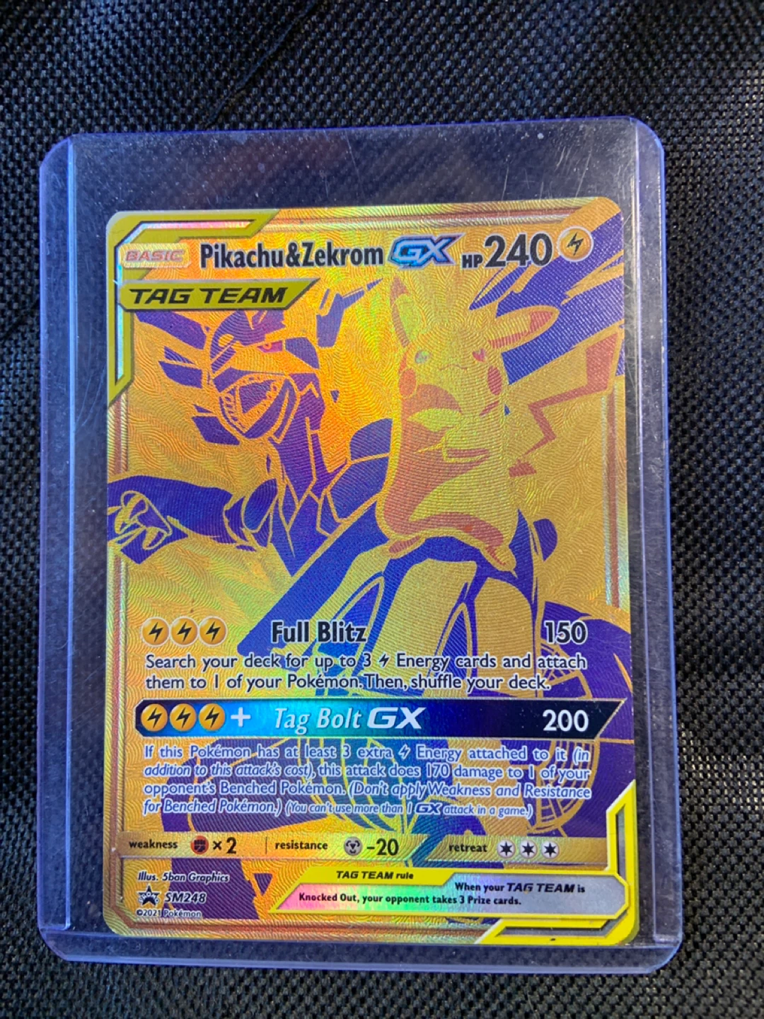 Pikachu & Zekrom GX TAG TEAM Pokémon Card SM248