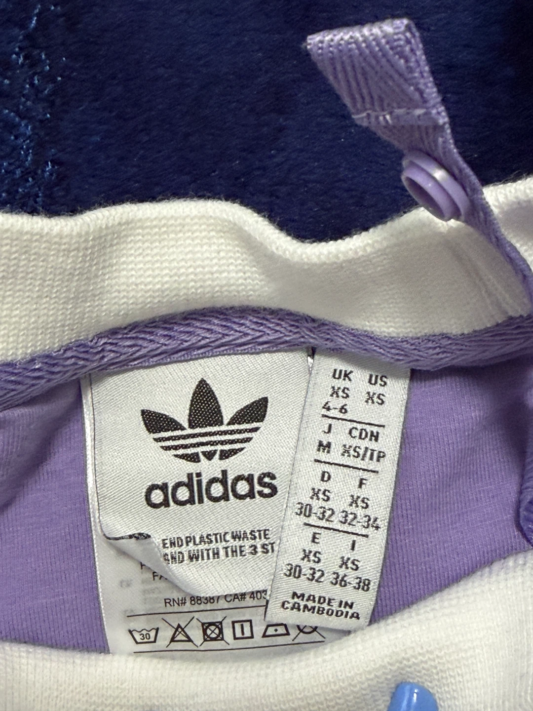 Adidas Cropped Tank Top - Lavender XS - photo 2