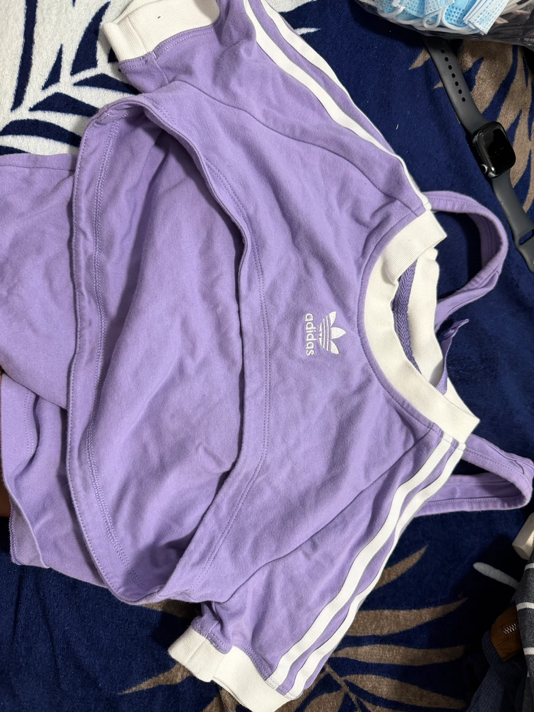 Adidas Cropped Tank Top - Lavender XS - photo 3