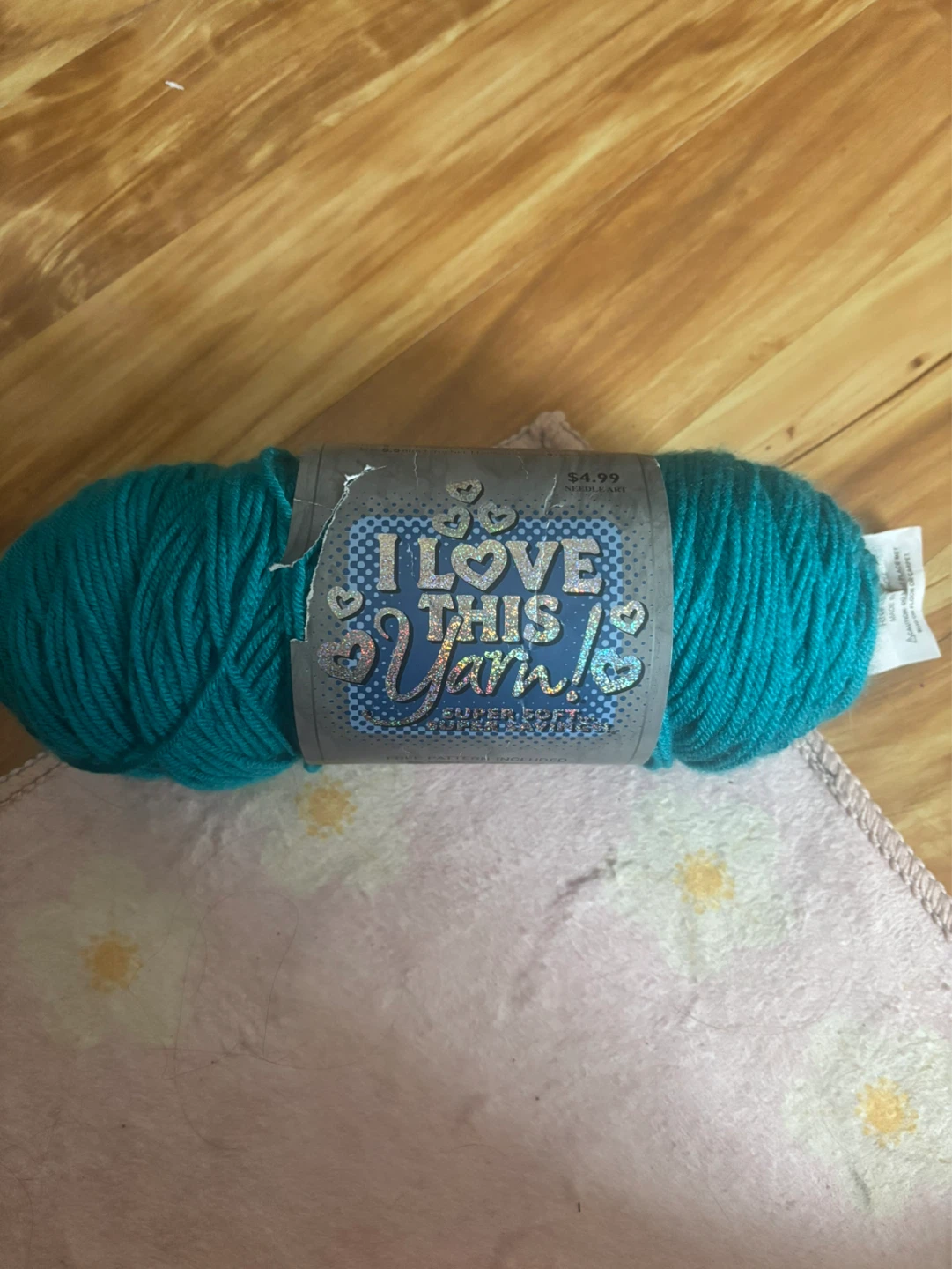 Hobby Lobby "I Love This Yarn!" Teal Acrylic Yarn