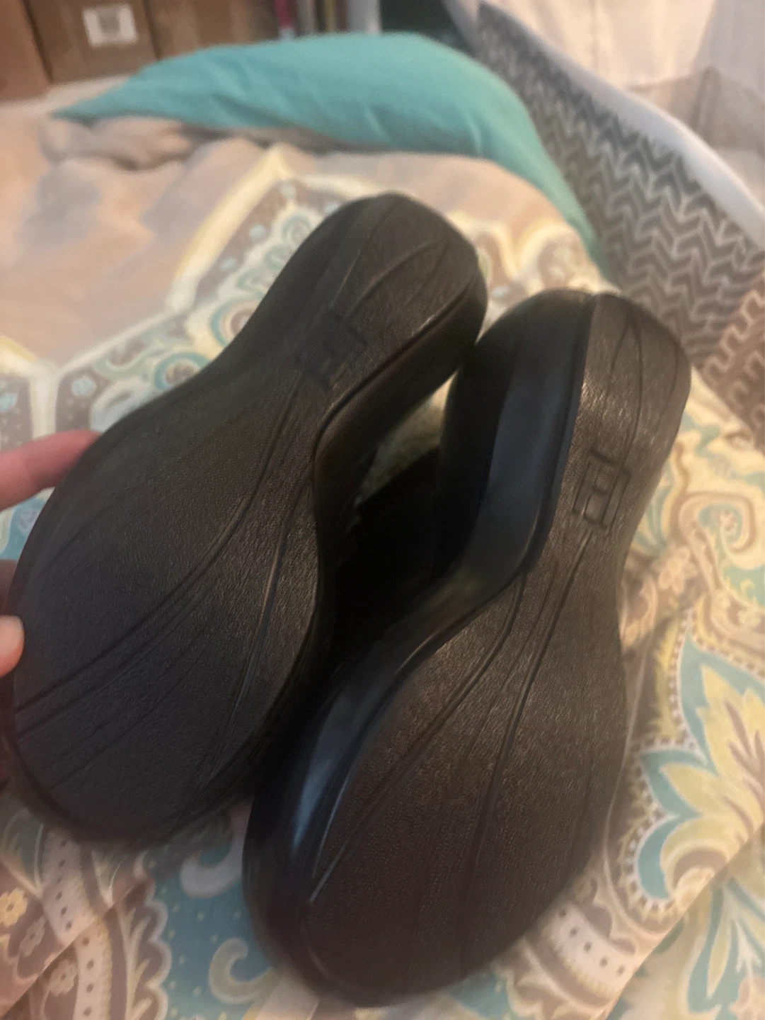Tommy Hilfiger Black Leather Clog Shoes - Size 9 - photo 4