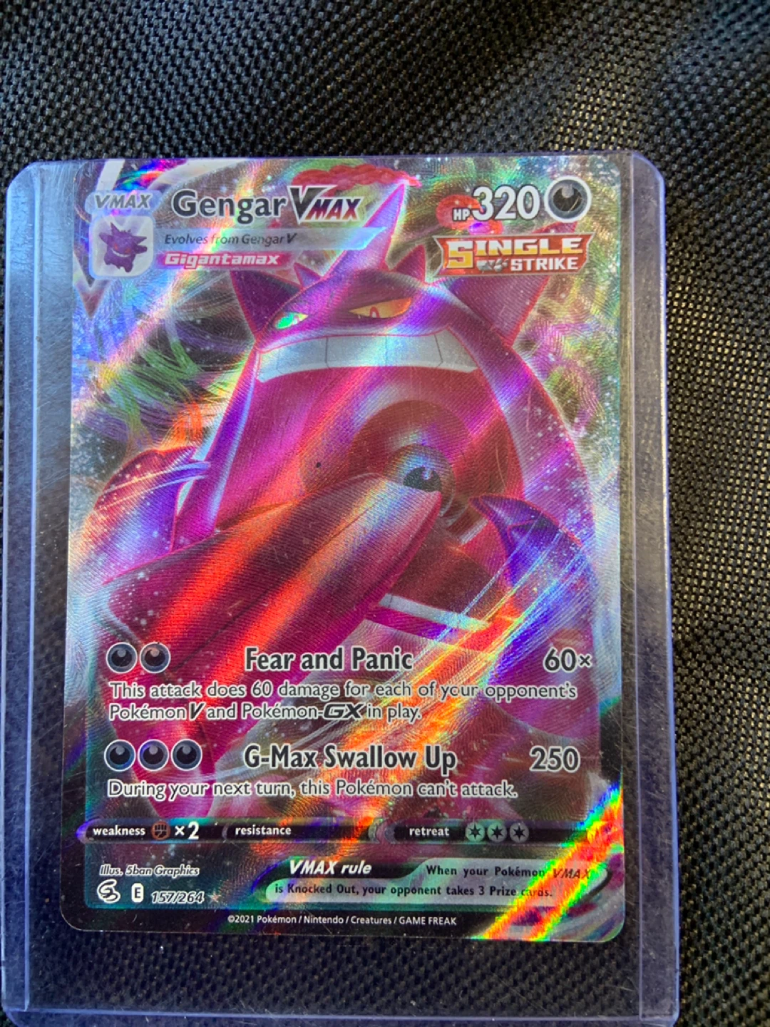 Gengar VMAX Single Strike Pokemon Card 157/264
