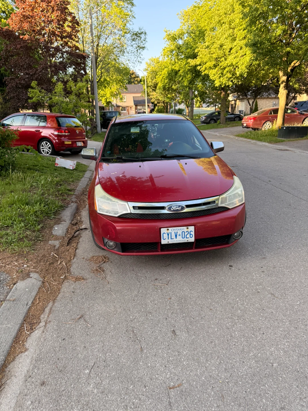 Red Ford Focus Sedan