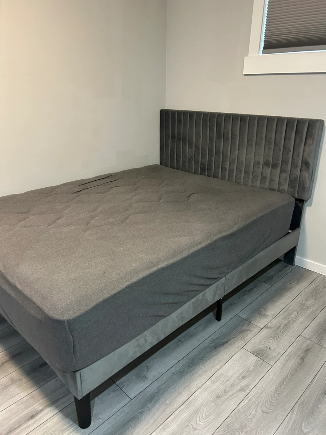Queen size bed and mattress