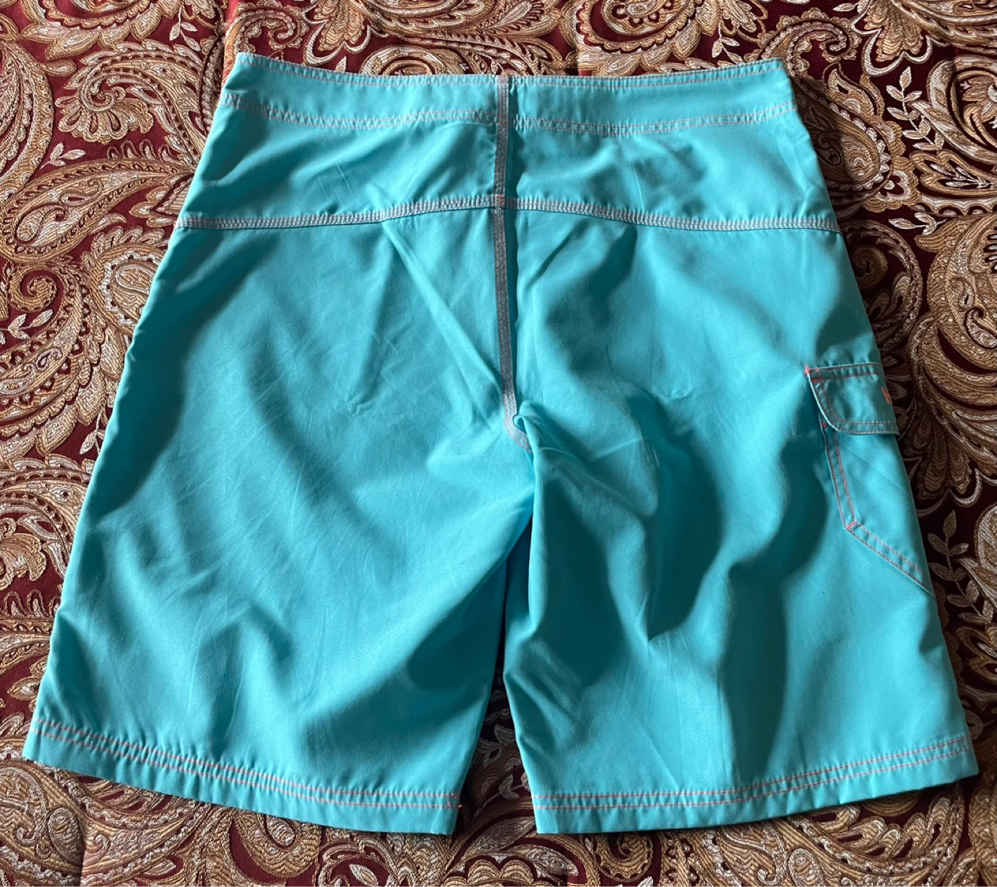 Hurley Board Shorts Teal w/ Coral Trim, Men’s size 34” waist. - photo 2