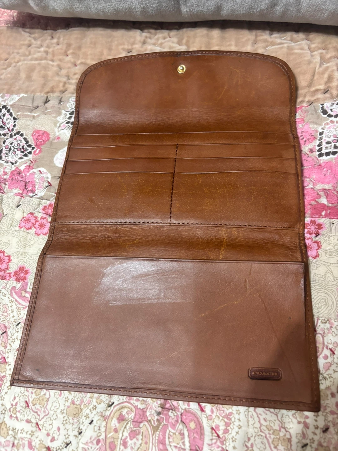 Brown Leather Coach Wallet - photo 3