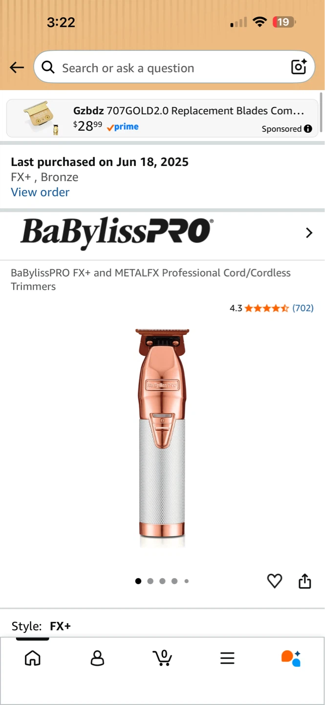 BaBylissPRO RoseFX+ Trimmer - Bronze - photo 4