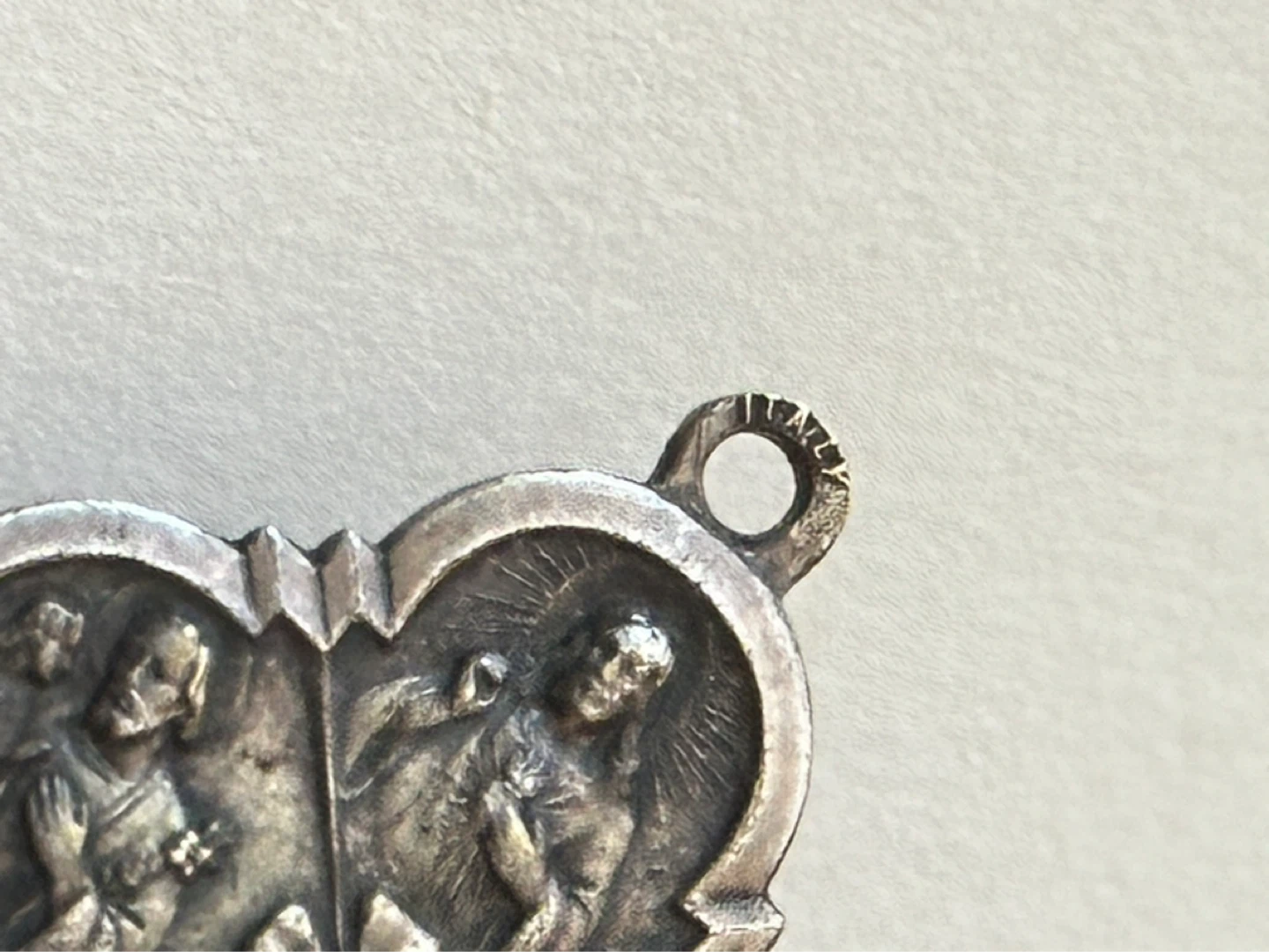 Very Nice 1800s Catholic Saints Crucifix Four Way Cross Fob - photo 4