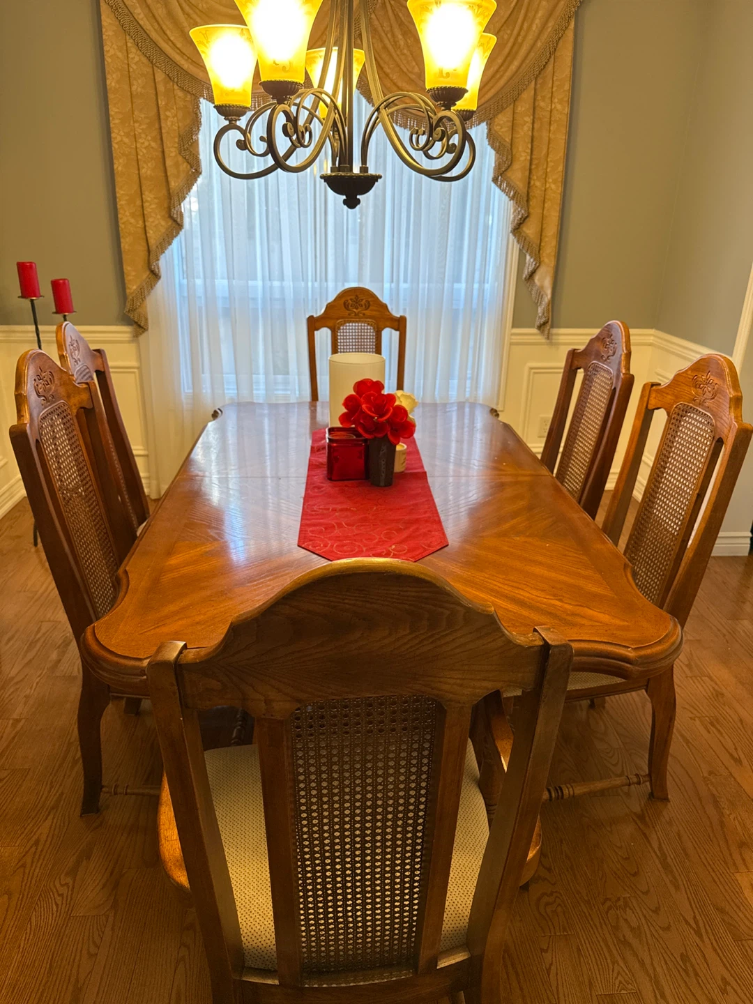 Wooden Dining Table and Chairs Set