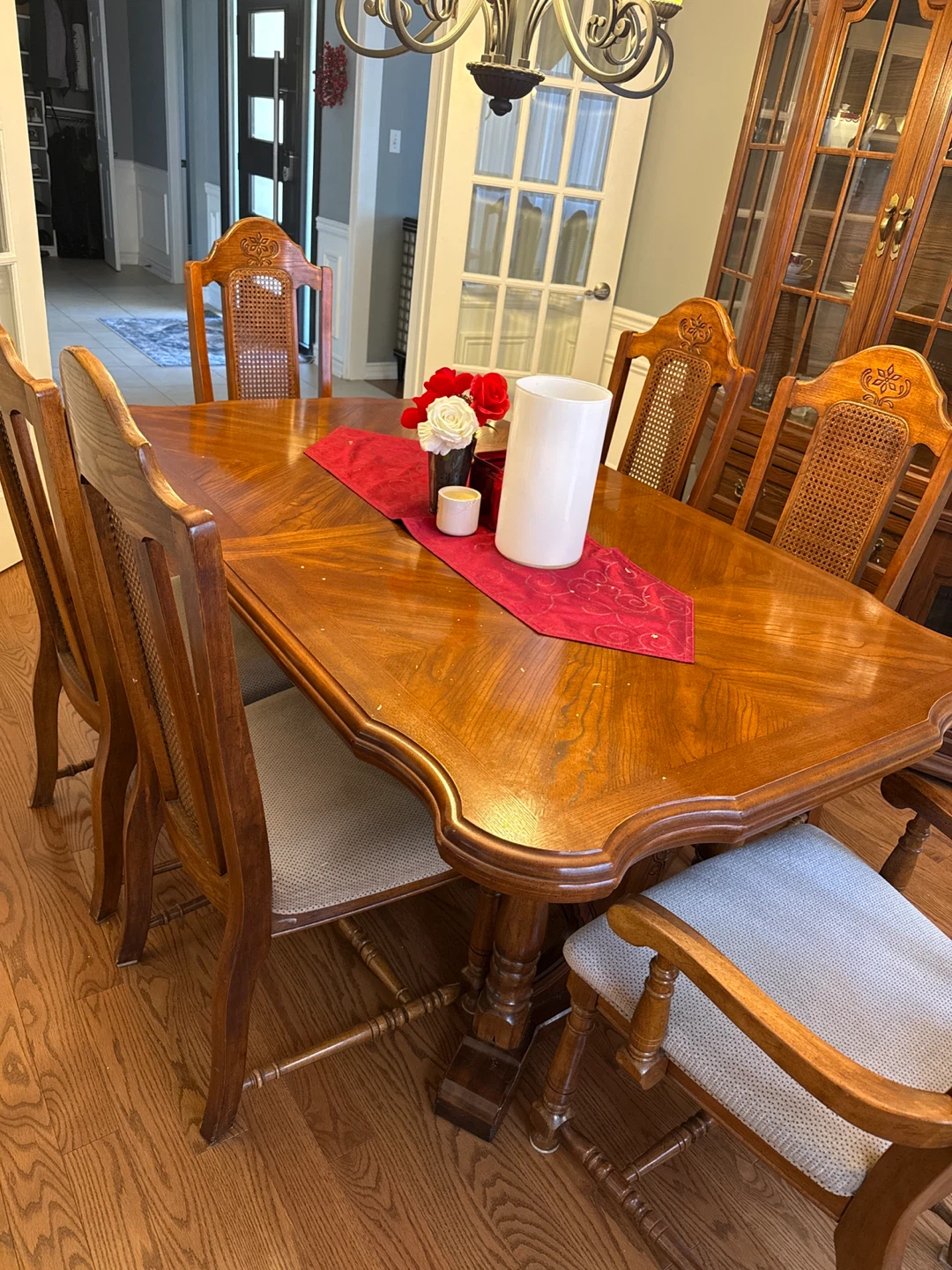 Wooden Dining Table and Chairs Set - photo 2