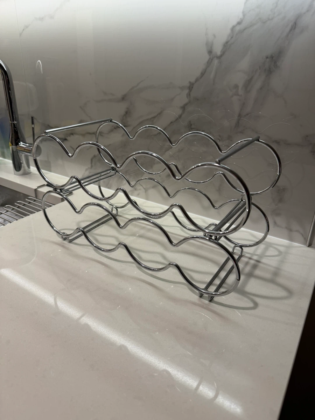 Chrome 8-Bottle Wine Rack - photo 2