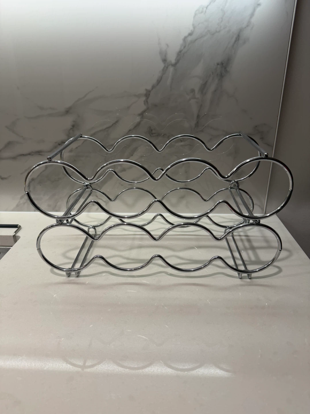Chrome 8-Bottle Wine Rack