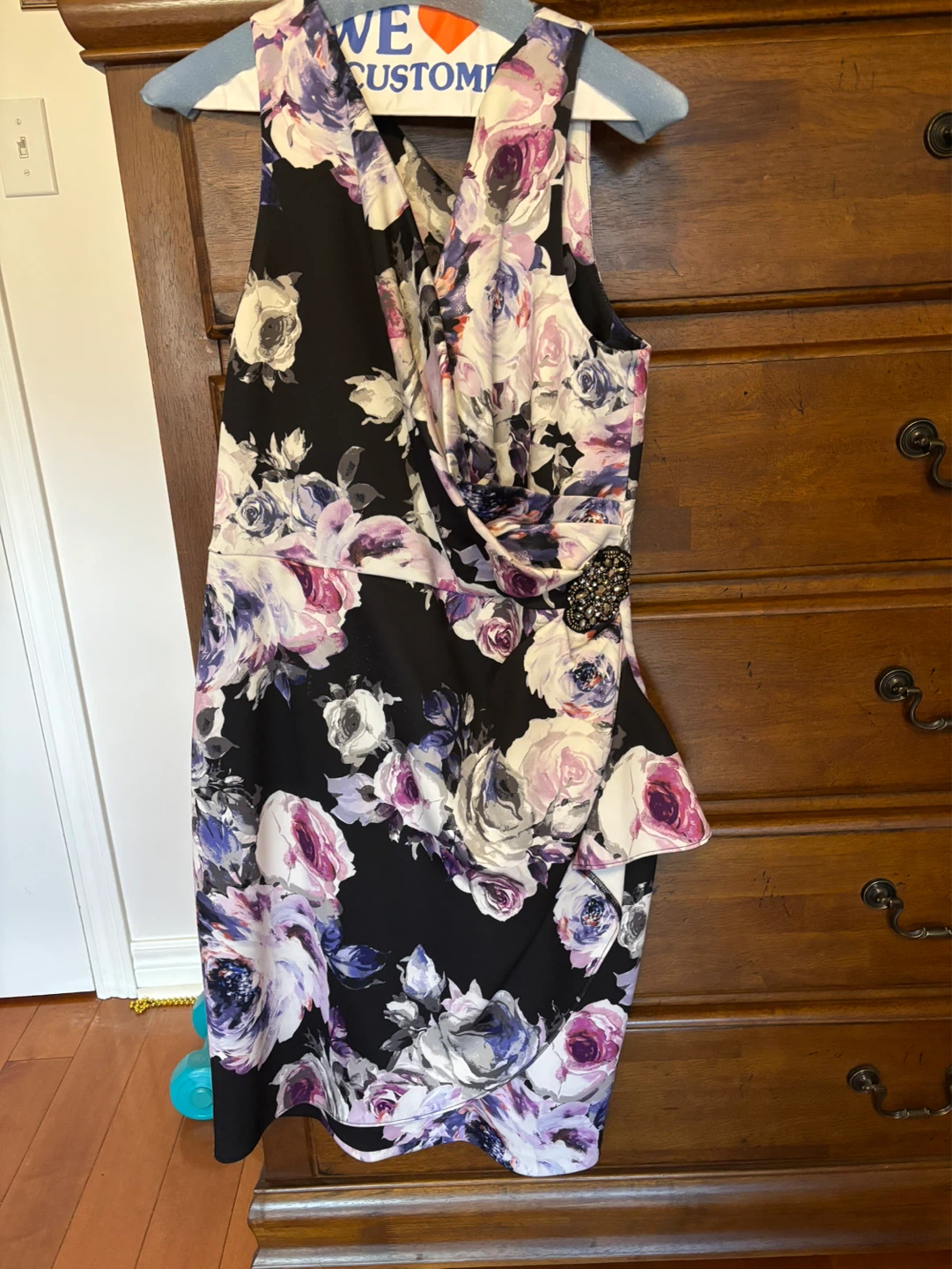 Floral Dress with Embellishment